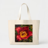 Grand Tote Bag Tuliforme rouge (Devant)