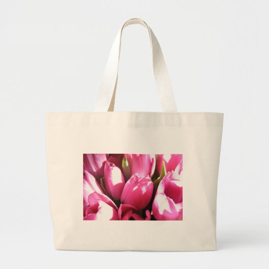 Grand Tote Bag Tulipes roses (Devant)