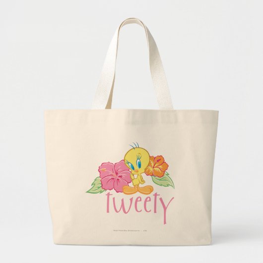 Grand Tote Bag TWEETY™ Fleurs tropicales (Devant)