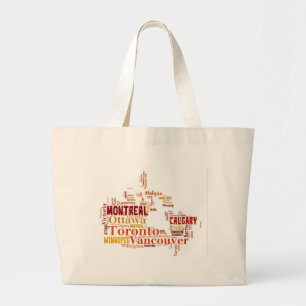 Grand Tote Bag Type de mot "Canada"