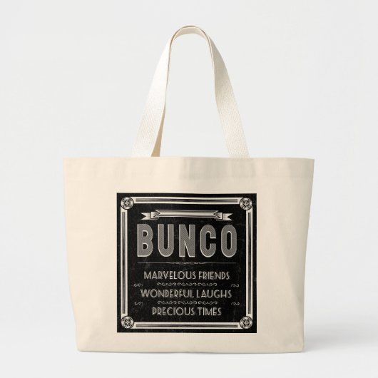 Grand Tote Bag Typographie de cru de Bunco (Devant)