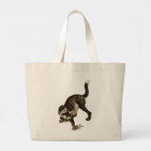 Grand Tote Bag Un chat japonais attrape une grenouille (Dos)