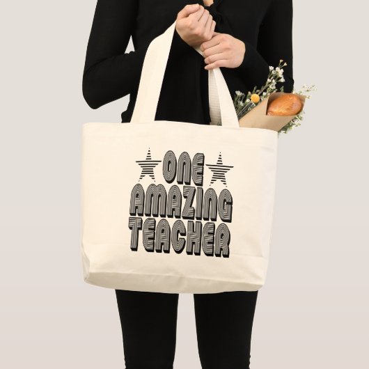 GRAND TOTE BAG UN ENSEIGNANT EXTRAORDINAIRE. (Devant (produit))