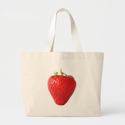 Grand Tote Bag Un jtcnm de fraise rouge (Devant)