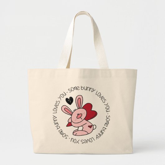 Grand Tote Bag Un Lapin T'Aime (Devant)