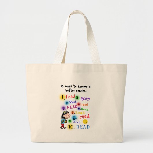 Grand Tote Bag Un meilleur lecteur (Devant)