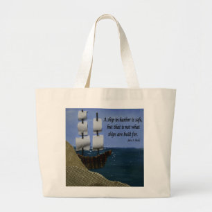 Grand Tote Bag Un navire dans le port est une soumission inspiran
