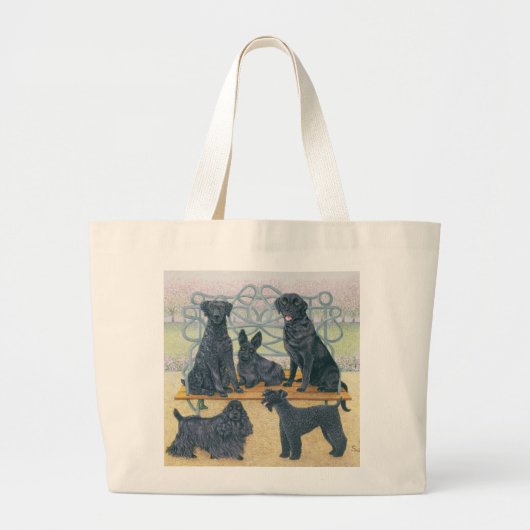 Grand Tote Bag Un siège en parc (Devant)