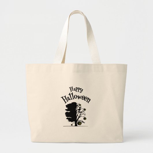 Grand Tote Bag Un terrifiant voyage d'Halloween dans les fantômes (Devant)