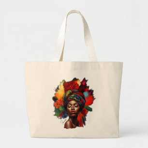 Grand Tote Bag Une femme afro-américaine capable