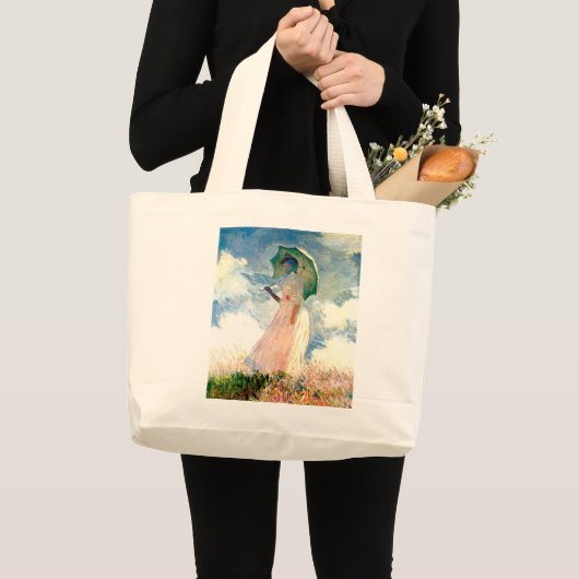 Grand Tote Bag Une femme avec un parasol (Devant (produit))