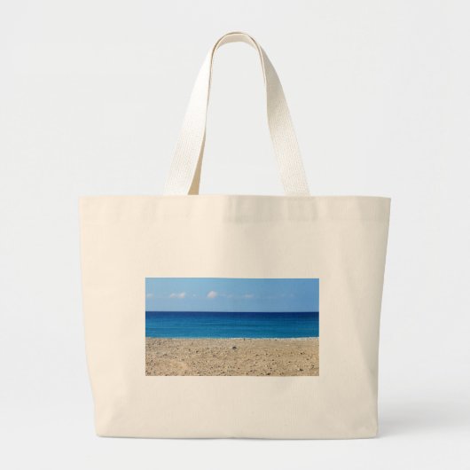 Grand Tote Bag Une Plage Parfaite (Devant)