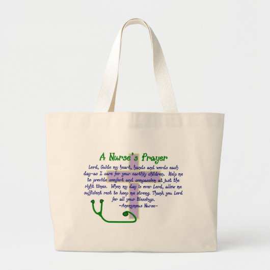 GRAND TOTE BAG UNE PRIÈRE D'INFIRMIÈRES (Devant)