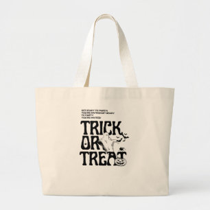 Grand Tote Bag Une sorcière d'Halloween stylée et effrayante part