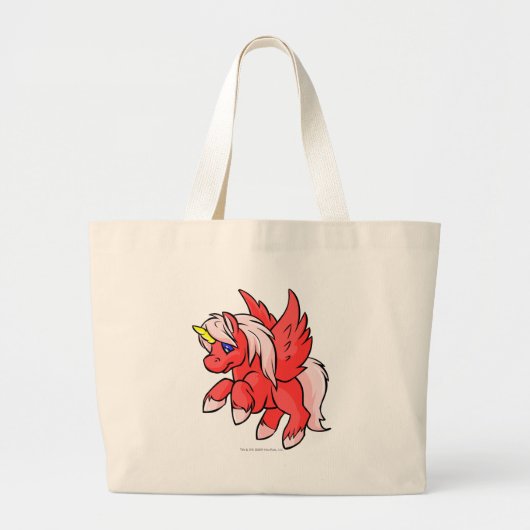 Grand Tote Bag Uni rouge (Devant)