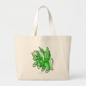 Grand Tote Bag Uni vert (Devant)