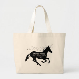 Grand Tote Bag Unicorne Power Fake Math Formula drôle