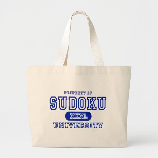 Grand Tote Bag Université de Sudoku (Devant)