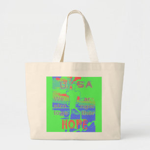 Grand Tote Bag Usa Change Beautiful Extraordinaire Text Quote Des
