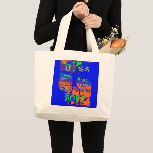Grand Tote Bag USA Hillary Hope Nous sommes forts (Devant (produit))