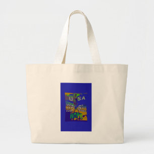 Grand Tote Bag USA Hope Message Art