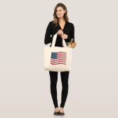 Grand Tote Bag USA Unites : Stripes & Stars en Gras Design (Devant (modèle))