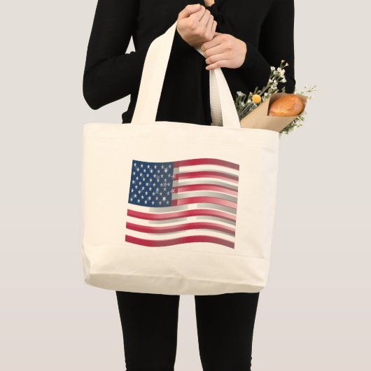 Grand Tote Bag USA Unites : Stripes & Stars en Gras Design (Devant (produit))