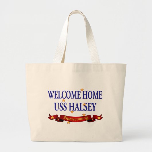 Grand Tote Bag USS à la maison bienvenu Halsey (Devant)