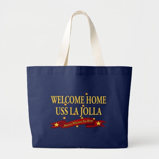 Grand Tote Bag USS à la maison bienvenu La Jolla (Devant)
