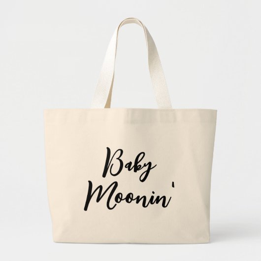 Grand Tote Bag Vacances de grossesse de bébé Lune (Devant)