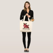 Grand Tote Bag Vache rose sans lactose (Devant (modèle))