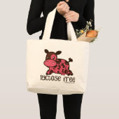 Grand Tote Bag Vache rose sans lactose (Devant (produit))