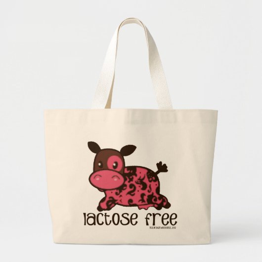 Grand Tote Bag Vache rose sans lactose (Devant)