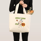 Grand Tote Bag Vache sainte je suis 21 T-shirts et cadeaux (Devant (produit))