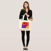 Grand Tote Bag Vagues d'amour_ (Devant (modèle))
