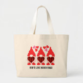 Grand Tote Bag VALENTINE GNOMES L'amour n'échoue jamais (Devant)