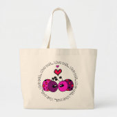 Grand Tote Bag Valentine Love Bug (Devant)