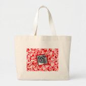 Grand Tote Bag Valentines Boxer Chien Coeurs (Devant)