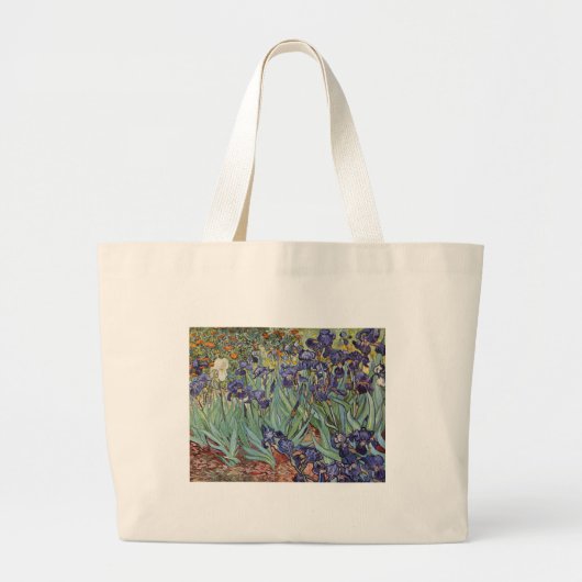 Grand Tote Bag Van Gogh Irises Peinture impressionniste (Devant)