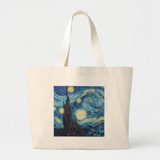 Grand Tote Bag Van Gogh Starry Classic Nuit Impressionnisme Art (Devant)