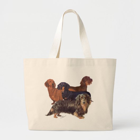 Grand Tote Bag Variétés de teckel (Devant)