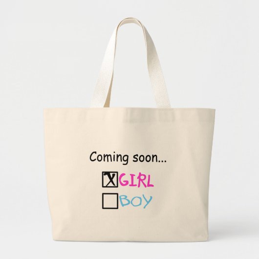 Grand Tote Bag Venez bientôt, fille (Devant)