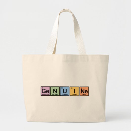 Grand Tote Bag Véritable fait d'éléments (Devant)