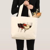 Grand Tote Bag Verre de vin (Devant (produit))