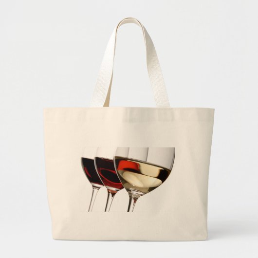 Grand Tote Bag Verre de vin (Devant)