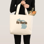 Grand Tote Bag Vers le nord - Michigan (Devant (produit))