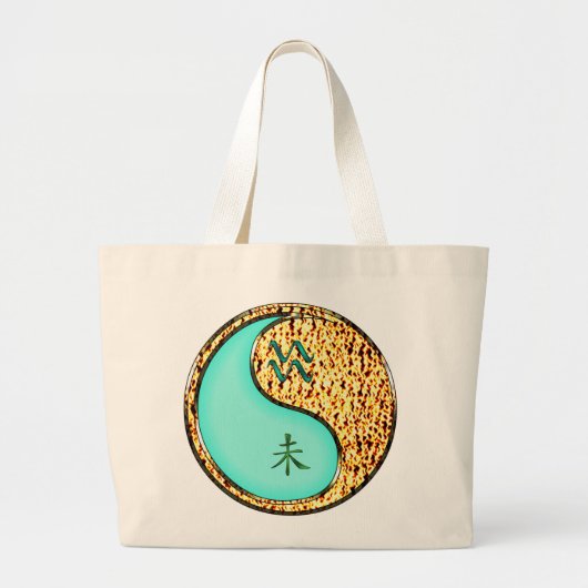 Grand Tote Bag Verseau & Chèvre de Feu (Devant)