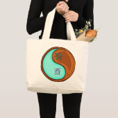 Grand Tote Bag Verseau & Coq de Bois (Devant (produit))