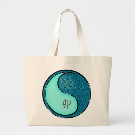 Grand Tote Bag Verseau & Lapin d'eau (Devant)