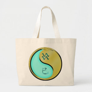 Grand Tote Bag Verseau & Serpent Métal